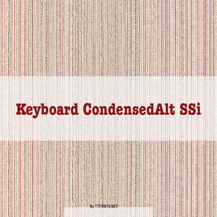 Keyboard CondensedAlt SSi example